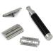 M HLE Rocca Traditional Safety Razor - Closed Comb Black Stainless Steel Handle for Precision Shaving - Buy Online on GoSupps.com