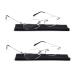 Viseng 2 Pairs Unisex Super Lightweight Rimless Quality Readers Ultra Thin Clear Lenses Frameless Reading Glasses +1.5 A:2 Pack(black) 1.5 Diopters