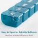7 Day 1 Time a Day Detachable Travel Pill Box Organiser - Blue - Buy Online on GoSupps.com