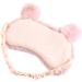 Plush Cartoon Cat & Bunny Eye Mask for Sleep - Soft Furry Blindfold for Travel & Meditation (Pink - Buy Online on GoSupps.com