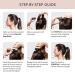 Kitsch PONYFULL Ponytail Volume Enhancer - Dark Brunette/Black - Volumizing Tool for Fine Hair - Adds Volume & Lift - Perfect for Daily & Occasional Styles - Buy Online on GoSupps.com