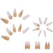French Tips Rhinestone Gradient Press-on Nails by RUNRAYAY - Full Cover Coffin Shape Fake Nails for Women - Acrylic Stick-on Nail Set for Spring/Summer - Buy Online on GoSupps.com