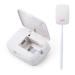UV Toothbrush Sanitizer Case, Toothbrush Sterilizer, Antibacterial Kills 99.9% of Germs, Portable Smart Travel Toothbrush Cover Holder, Fits All Toothbrushes, for Home and Travel by ALNEC (White) White Small