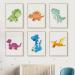 lulupila Pictures for children's room decorative poster baby room living room A4 children's poster children's pictures animal motifs forest animals for children boys and girls set of 6 - V23
