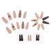 Long Press-on Nails with Coffin Designs for Women - False Fake Nails with Jelly Glue | MS-M214 - Buy Online on GoSupps.com