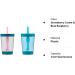 Contigo Kids 14oz Tumbler 2-Pack, Spill-Proof with Straw, BPA-Free, Dishwasher Safe, Fits Most Cup Holders - Strawberry Cream & Blue Raspberry - Buy Online on GoSupps.com