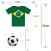 Brazil Football Party Food & Cupcakes Picks Decorations Toppers World Cup 2022 (pack of 14) - Buy Online on GoSupps.com