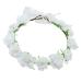amangul Flower Headbands Women Bride Flower Crown For Wedding Party Supply Floral Garlands Crown Hair Wreath Floral Headbands(White)