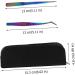 Buy 2 Sets of Colorful Stainless Steel Eyelash Tweezers - 13x1cm Perfect for Lengthening - International Shipping Available - Buy Online on GoSupps.com