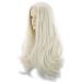 BGHJUE Blonde Lace Front Wig - 26-Inch Silk Straight Heat Resistant Synthetic Wig for Women - Glueless & Stylish - Buy Online on GoSupps.com