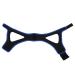 Adjustable Breathable Anti-Snoring Chin Strap with Jaw Support Belt - Black with Blue Edge
