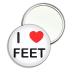 I Love Feet - 55mm Round Compact Mirror
