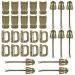 BOOSTEADY Kit of 30 Attachments for Molle Bag Tactical Backpack Vest Belt,D-Ring Grimloc Locking Gear Clip, Web Dominator Elastic Strings, Strap Management Tool Buckle Pack of 30 Coyote Tan