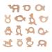 Tenlacum Natural Beech Wood Teething Ring BPA Free 15 Pack