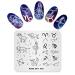 KADS New Nail Stamping Plate Sky Constellation Nail Art Stamp Template DIY Image Template Manicure Stamping Plate Stencil Tools (SK002) SKY002