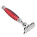 Security razor professional durable reusable hand razor made of red hinge with a long grip for men for everyday use