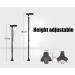 Walking Stick for Old Man Elderly Telescopic Stable Non-Slip Lightweight Height Adjustable with Led Light Black Crutch for Men or Women Injured Disabled Crutches Hello Independence - Buy Online on GoSupps.com