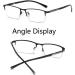 Shop Dibako Photochrome Progressive Multifocal Reading Glasses - Unisex Anti-Blue Light Black Half Frame (+1.50) - Buy Online on GoSupps.com