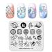Alexnailart Nail Stamping Printing Plate Template Image Plate Stamper Scraper Chinese traditional Mid-Autumn Festival Theme Moon cake Pattern Nail Art Decoration DIY Print Manicure Design FE012