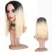 wig Straight Synthetic Lace Front Wigs Lady Natural Straight Hair Colorful Cosplay Daily Party Wig (16 inch) Natural