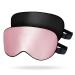 Olesilk 2er Set Adjustable silk sleep mask 100% mulberry lide eye mask for sleeping for women and men unisex set for at home or when traveling black + pink unit variables black + pink