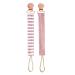 Itzy Ritzy Linen Pacifier Clips Fabric Pacifier Strap with Clip Keeps Pacifiers & Teethers in Place Includes Universal Attachment Clip and Loop 2-Pack of Pink and Pink Stripe