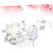 Didiseaon Wedding Headpiece for Bride Comb for Bridal Flower Hair Comb Wedding Hair Comb Decor Combs Hair Comb for Women Hair Comb for Bride Rhinestone The Flowers White Women's - Buy Online on GoSupps.com