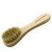 Face brush for thorough peeling - grasswood handle with wild boar natural bristles for daily cleaning exfoliation massage and styling for baby hair