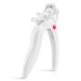 MelodySusie Nail Clippers for Acrylic Nails, White Adjustable Stainless Steel Acrylic Nail Clippers, Professional Rotary Nail Cutter for False Nail Tips, Manicure Nail Salon Tool White Nail Clipper