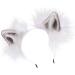 Lurrose Bunny Suit 1Pc Cat Fox Faux Ears Headband Fox Ear Hair Band Fluffy ear Hair Hoop for Women Girls Daily Decoration and Party Bunny Ears Headband Grey - Buy Online on GoSupps.com