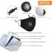 Reusable Face Bandanas with Breathing Valve & 20 Activated Carbon Filters - Pack of 4 Bandanas + 20 Filters - Buy Online on GoSupps.com