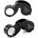 Tovmekdjn 40 Times Double LED Lamp Folding Magnifying Glass is Suitable for Jade Jewelry Collection and Appreciation Reusable Silver - Buy Online on GoSupps.com