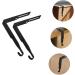ABOOFAN 2pcs Metal Cabinet Hooks Heavy Duty Clothes Hanger Towel Hooks Metal Hook Wall Hanging Household 8.00X7.00X1.20CM Black - Buy Online on GoSupps.com