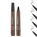 Lightsbetter Waterproof Brow Pen, Natural Eyebrow Pen Lightsbetter, 4 Tipped Precise Brow Pen, Lightsbetter Eyebrow Pencil for Natural Look, Microblading Eyebrow Pen 4 Fork Tip Pencil (Light Brown)