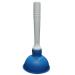 Coralpearl Hand Drain Plunger Small Force Pump Cleaner Plumber Helper Unclogger Tool Short Little Clog Remover for Kitchen Sink,Bathroom Toilet,Shower Tub in 4 Inch Cup 9" Bar Handle (Blue)