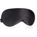 Adjustable Mulberry Silk Sleep Mask for Women and Men - Soft Comfort Eye Mask for Sleeping, Travel, Naps - Black - Buy Online on GoSupps.com