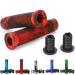 Kutrick Handle Bar Grips 145mm Soft Flangeless Longneck Grips for Pro Stunt Scooter Bars and BMX Bikes Bars Red/Black