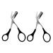 2 PCS Black Eyebrow Trimmer Scissor with Comb Eyelash Shaping Cut Comb Scissors Brow Lash Hair Cutter Shaper Beauty Tool for Men and Women