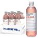Vitamin Well - Functional flavoured water low calorie still drinks with vitamins & minerals. vitamin c vitamin d zinc biotin HYDRATE Rhubarb/Strawberry 12 bottles x 500ml