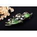 Vintage Metal Leaf Pearls French Hair Clips for Women - Retro Bronze Pigtail Spring Clips - Buy Online on GoSupps.com