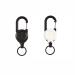 Giroayus Outdoor Automatic Retractable Wire Rope Luya Tactical Keychain ,Retractable Keychain Key Holder Rings Black+white