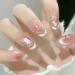 24Pcs/Set Press On Nails Long Broken Diamond Cat Eye Powder Blusher False Nails Acrylic Fake Nails Full Cover Nails Tips Artificial Finger Manicure Press on nails for Women and Girls - Buy Online on GoSupps.com