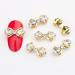 10pcs 3D Nail Art Crystal Rhinestone Bow Big Gems Charms for Nail Art Decoration Jewelry Sparkle Craft DIY Beads (#3025 10pcs)