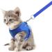 Meioro Adjustable Dog Harness with Leash - Soft Padded Vest for Small & Medium Dogs & Cats - Reflective & Comfortable - Blue XS (26-29cm) - Buy Online on GoSupps.com
