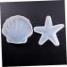 SHINEOFI 6 Pcs Diy Starfish Mold Epoxy Coaster Mold Conch Mold Plate Craft Mold Self Made Craft Supplies Whitex3pcs 8.5x6x2cmx3pcs - Buy Online on GoSupps.com