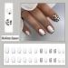 Medium Square French Leopard Print Press on Nails - 24 Pcs Acrylic Fake Nails for Women & Girls Aurora Design for Daily Wear & Weddings - Buy Online on GoSupps.com