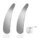 Molain cosmetic spatula cosmetics metal spatula make -up bent spatula mini cosmetic spatula make -up applianter beauty scoop for cream facial mask lotions moisturizer (2PCs)