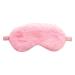 Plush Sleep Mask Soft Sleeping Blindfold Warm Comfortable Plush and Satin Eye Cover Travel Night Eyeshade Furry Eye Mask for Women Men Nap Sleep 1 Count (Pack of 1) Pink