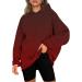 oelaio Women and Winter Long Sleeved Printed Hooded Sweater Jacket Red Medium - Buy Online on GoSupps.com