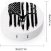 Hunting Reindeer Vintage USA Flag Round Case For Contact Lens Kit Storage Box with Mirror Printed - Buy Online on GoSupps.com